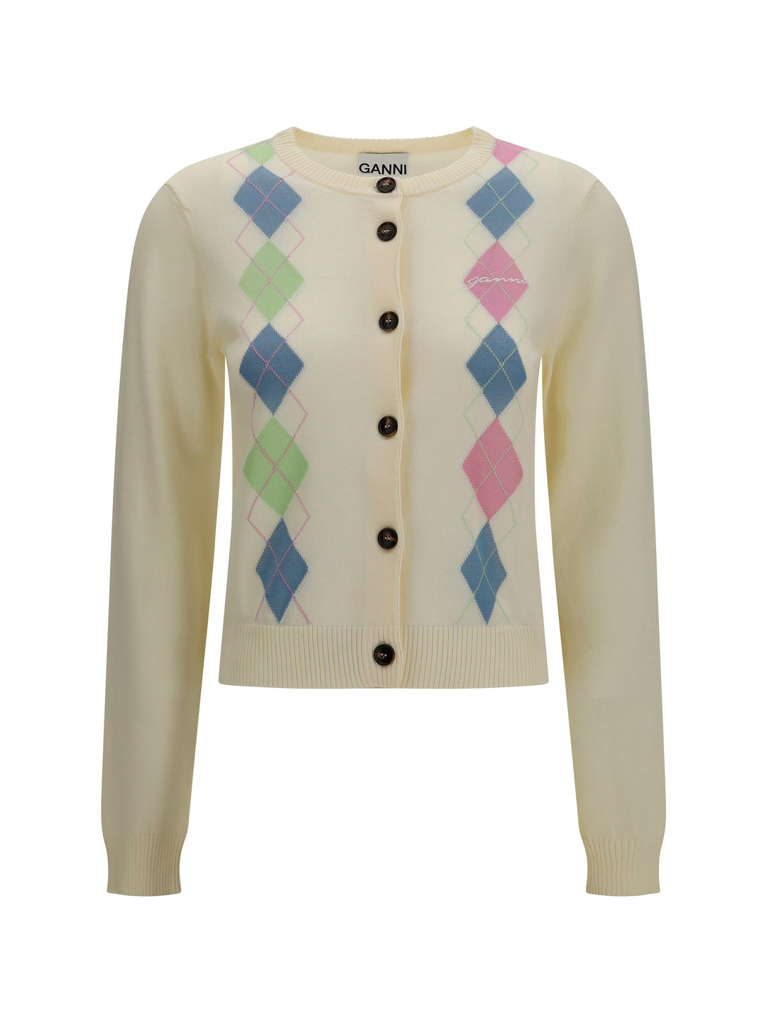 Diamond-pattern Cardigan 1