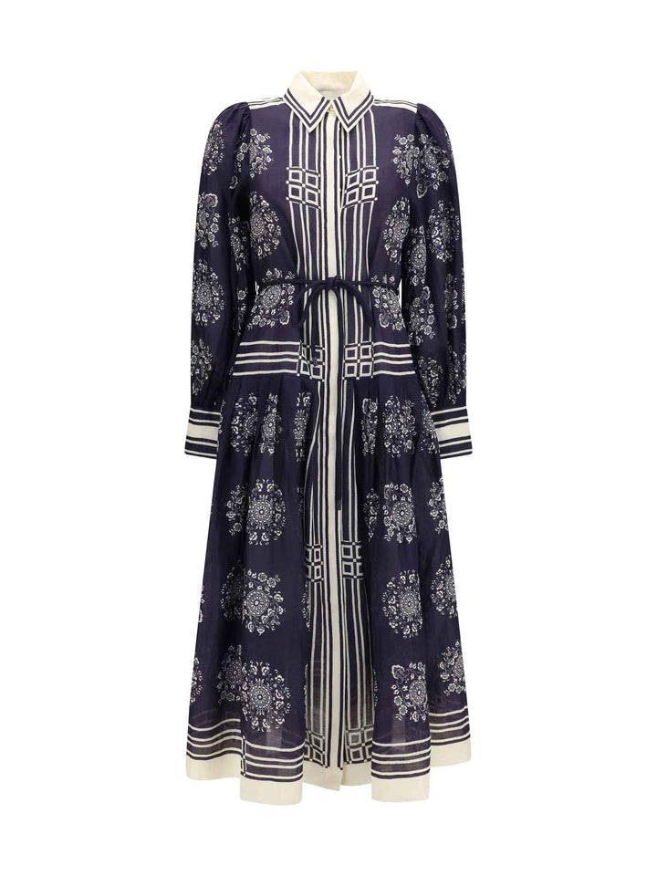 Banderra floral print Midi Shirt Dress