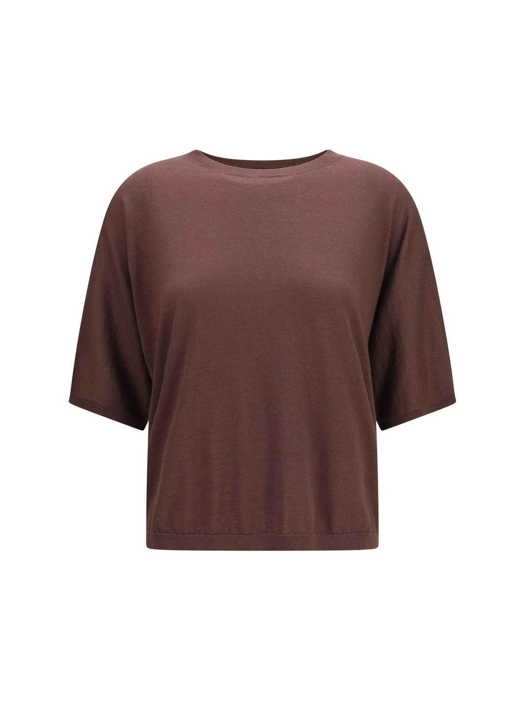 Short-sleeve cashmere and silk Sweater