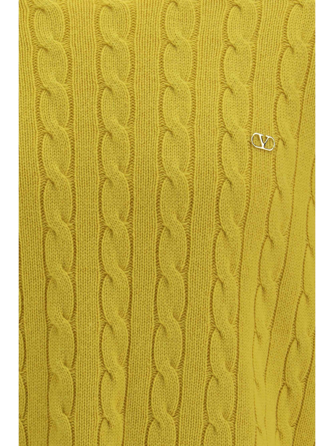 VLogo cable-knit cashmere Sweater