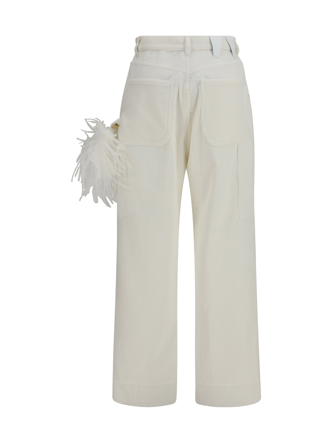 Lisa feather chain corduroy Pants 2