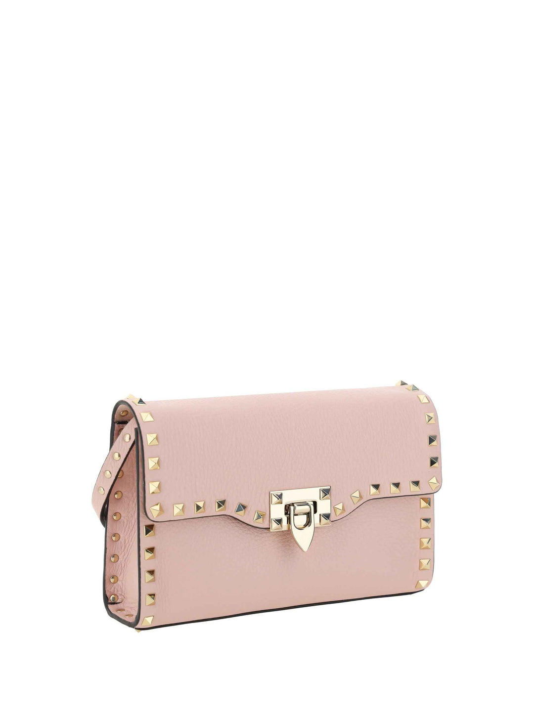 Rockstud mini Shoulder Bag in garnet calfskin