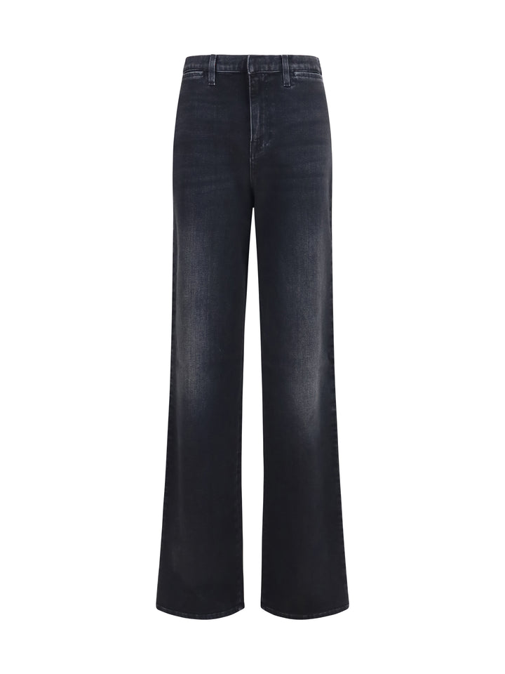 Stretch cotton Jeans with Web stripe 1