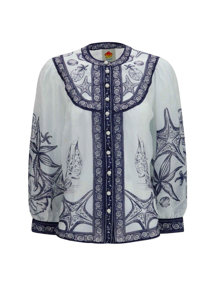 Printed ramie Shirt
