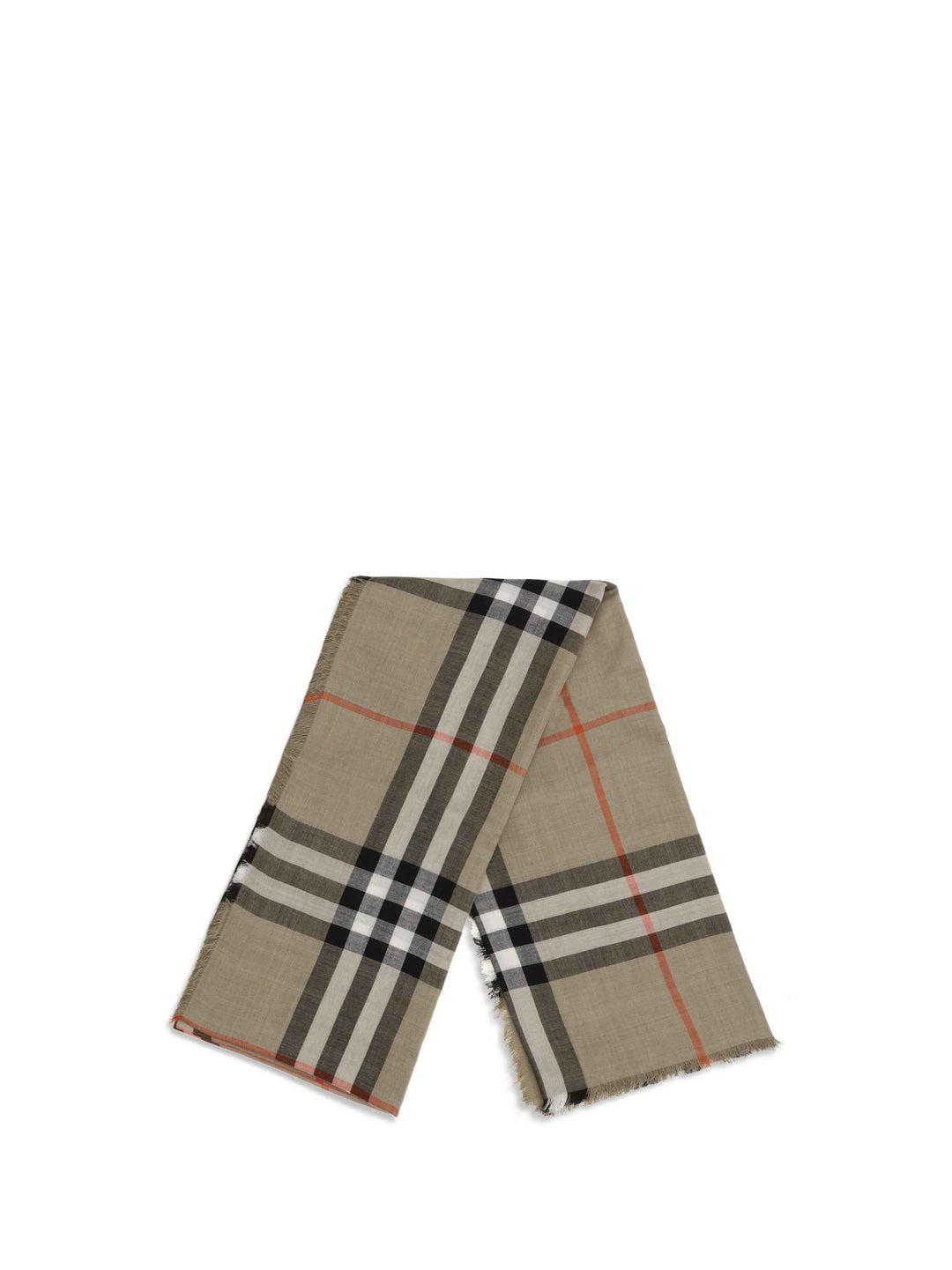 Check reversible wool and silk Scarf
