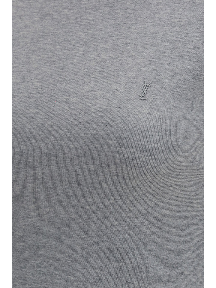 Fitted cotton T-shirt with embroidered logo 3
