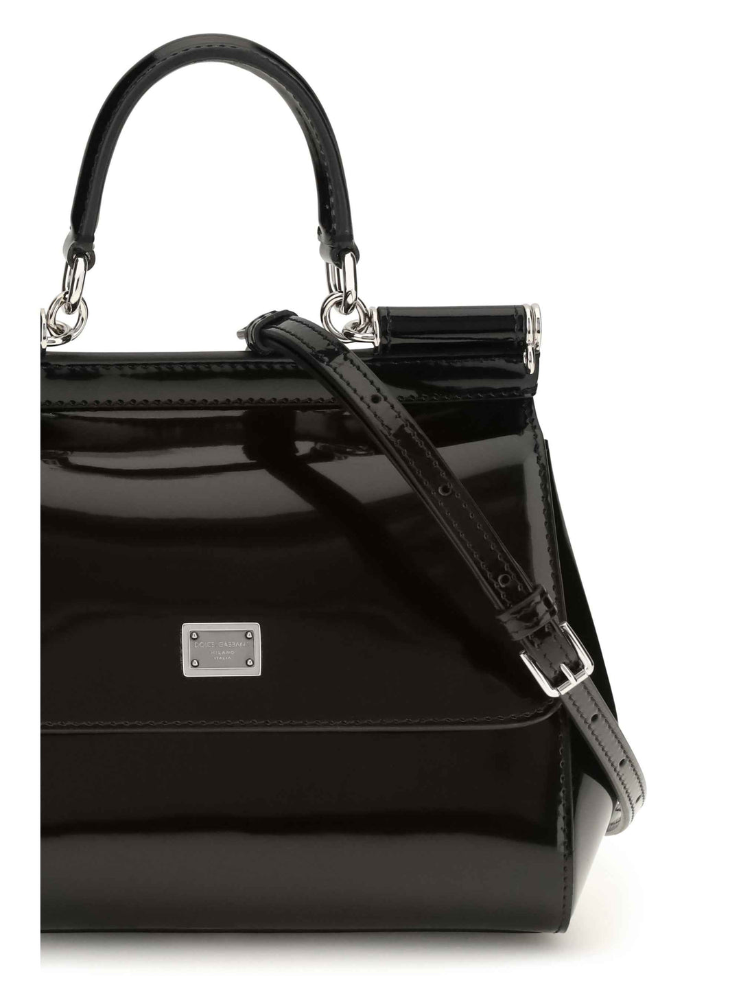 Small Sicily glossy calfskin Handbag