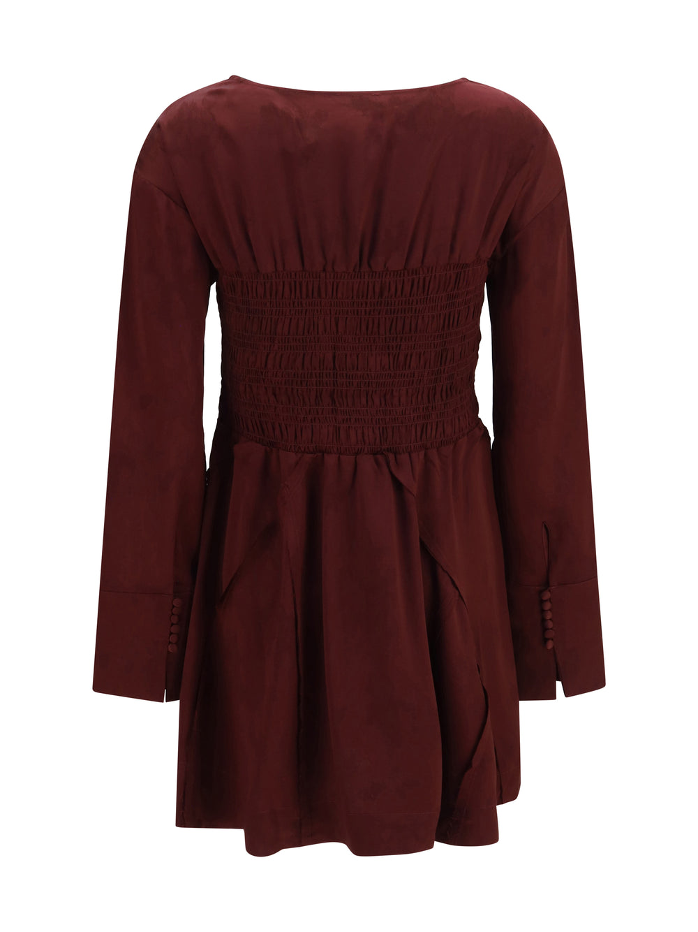 Long-sleeve satin Mini Dress 2