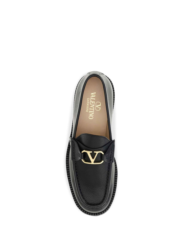 VLogo Signature leather Loafers