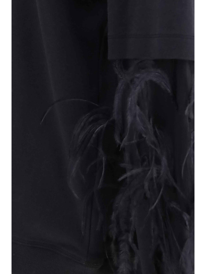Troy double-sleeve feather Top