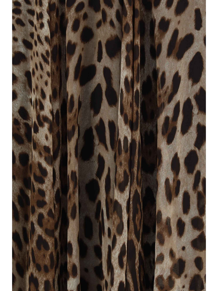 Leopard-print chiffon Skirt