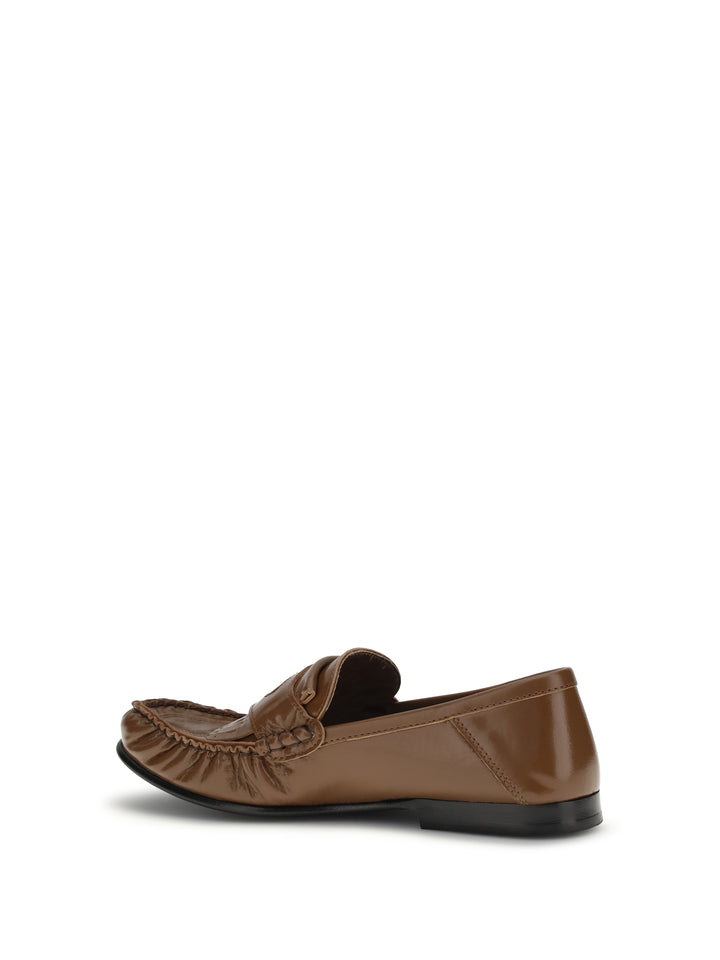 Leather Loafers with tassels and foldable heel 3
