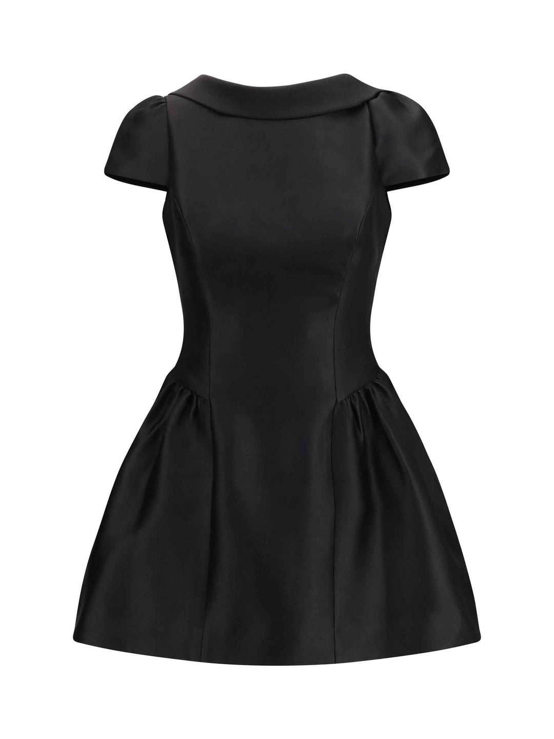 Short taffeta Dress with collar