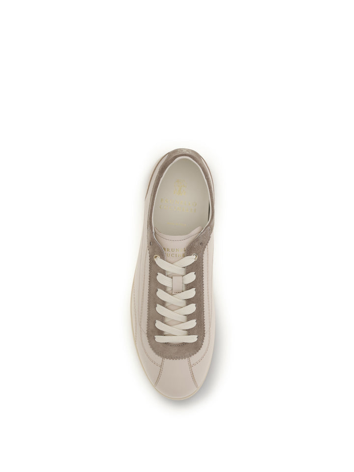 Leather and suede Sneakers with slim sole 4
