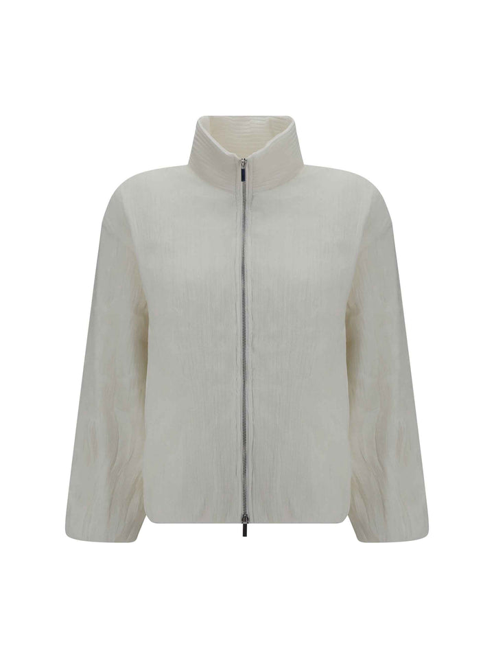 Jacket short padded jacket with striped fabric