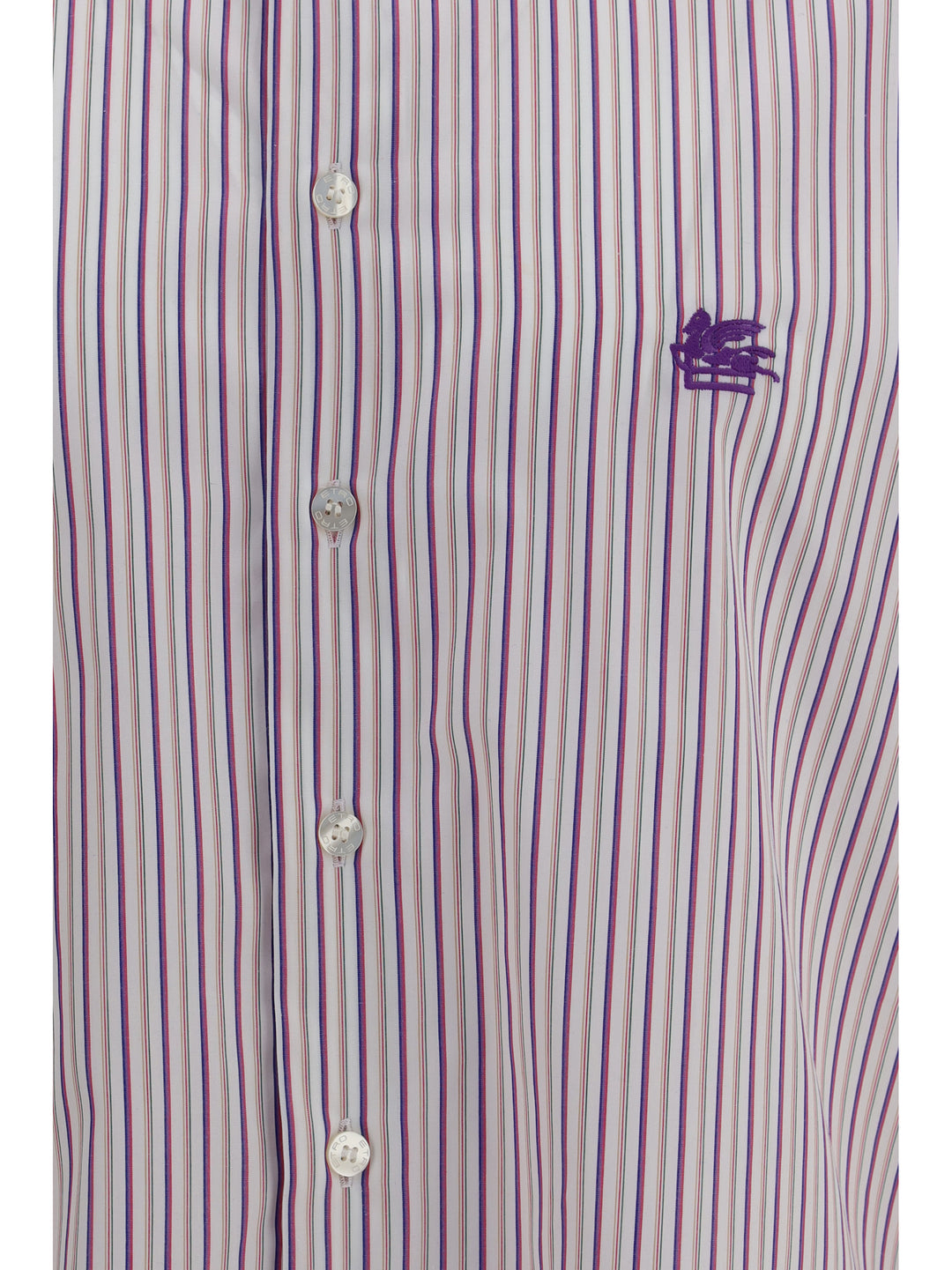 Roma striped cotton Shirt with Pegaso logo 3