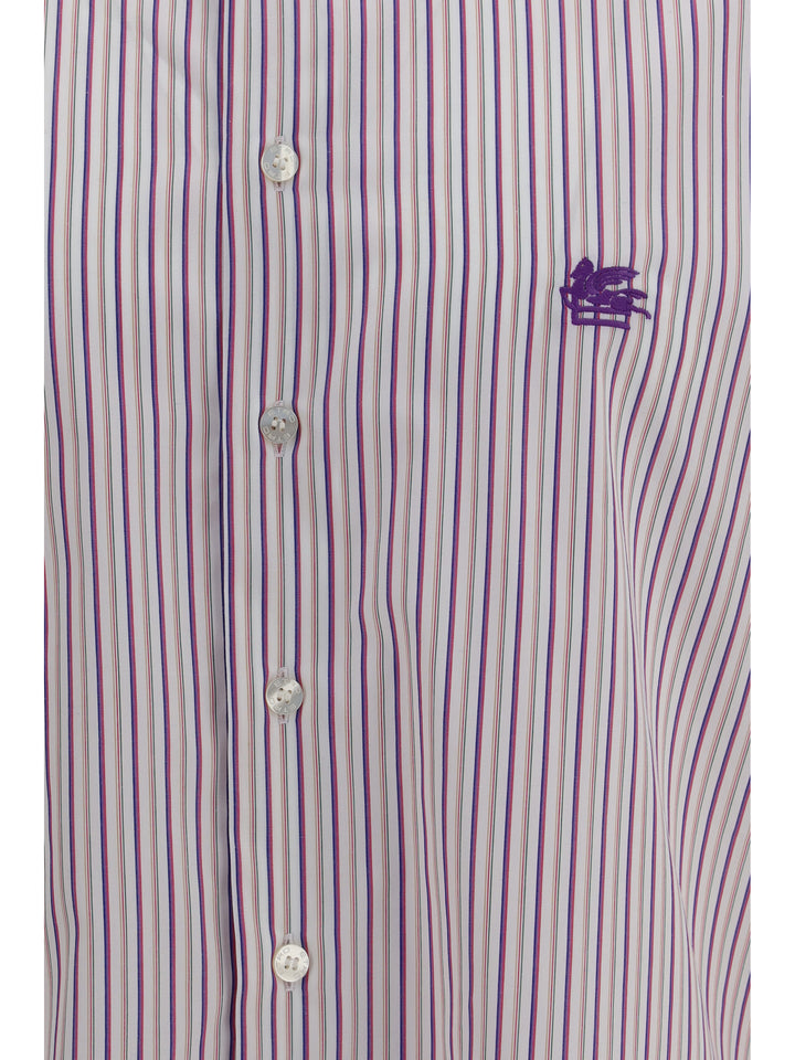 Roma striped cotton Shirt with Pegaso logo 3