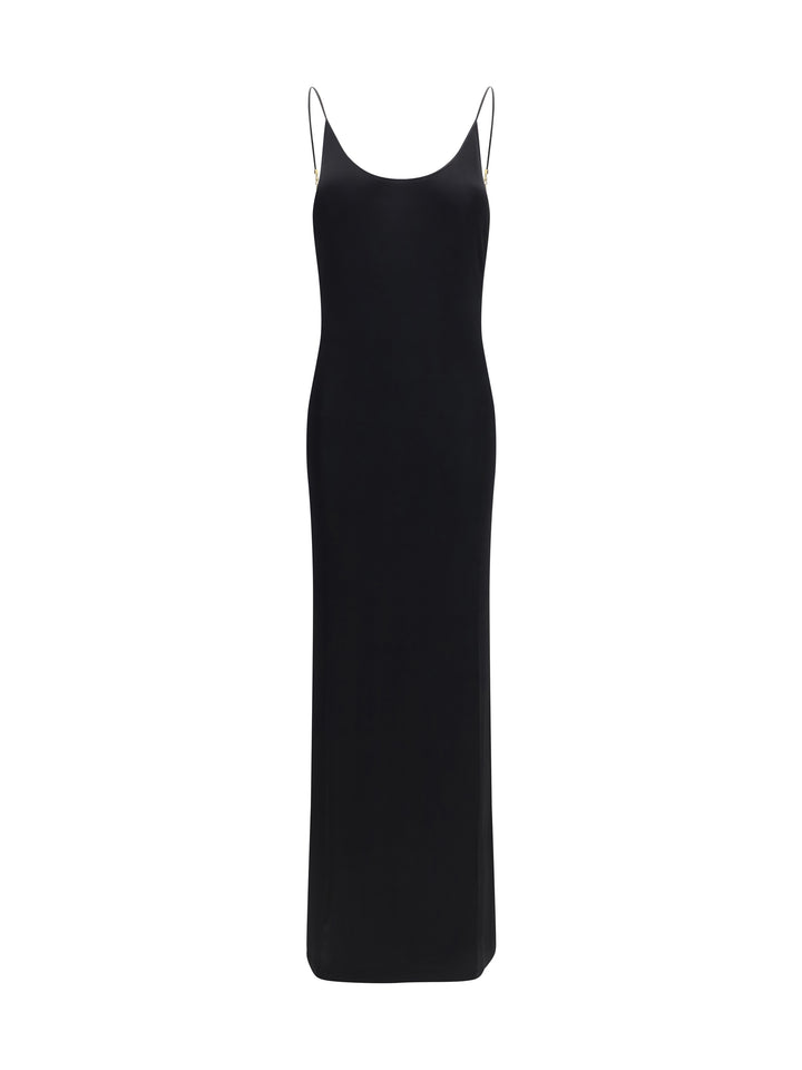 Backless knit Dress with Cassandre chain 1