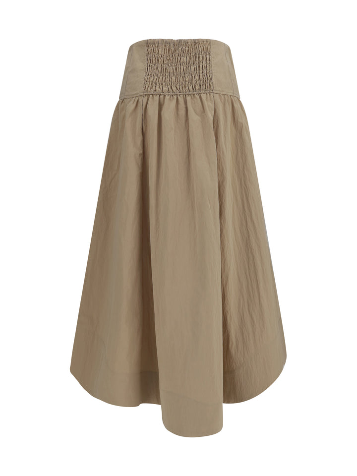 Corset-detail and ruched midi Skirt 2