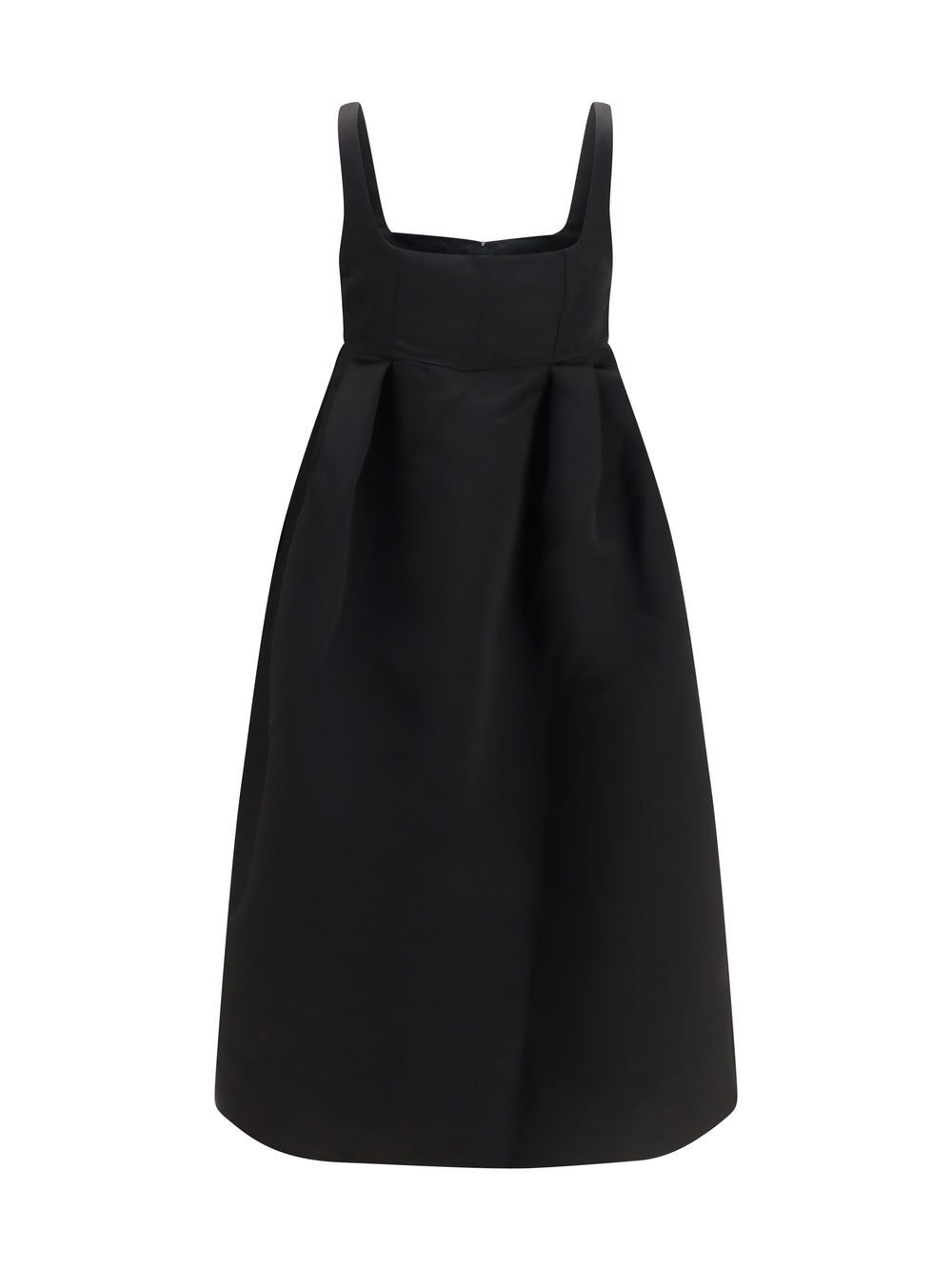Duchesse satin midi Dress with corset 2
