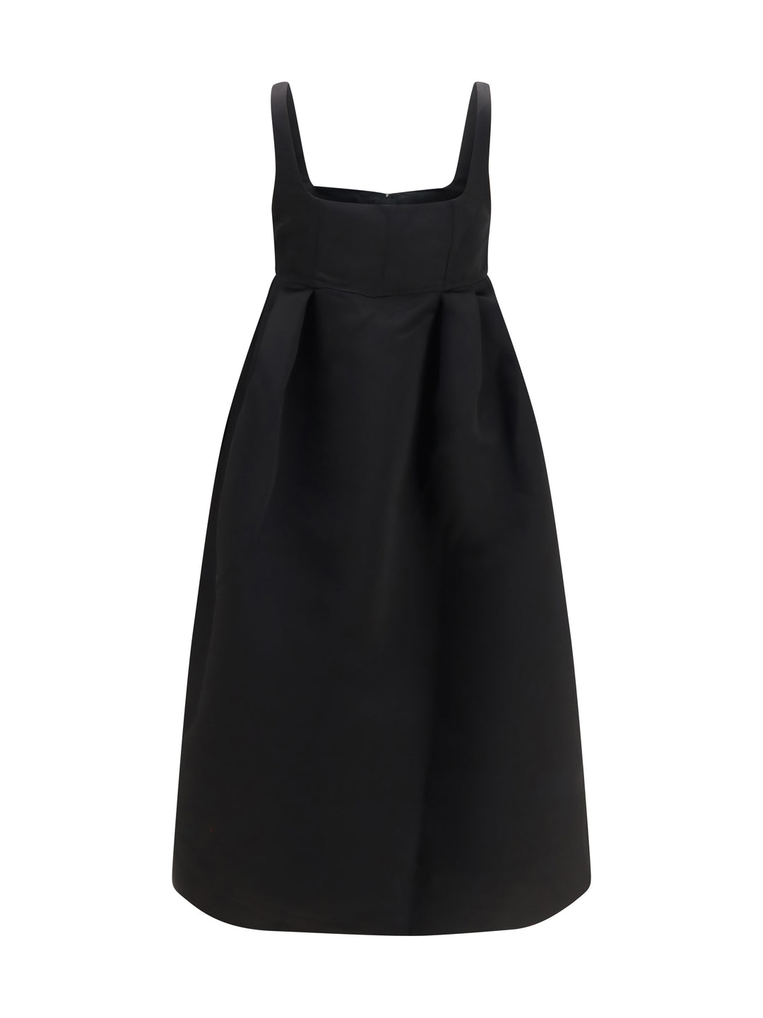 Duchesse satin midi Dress with corset 2