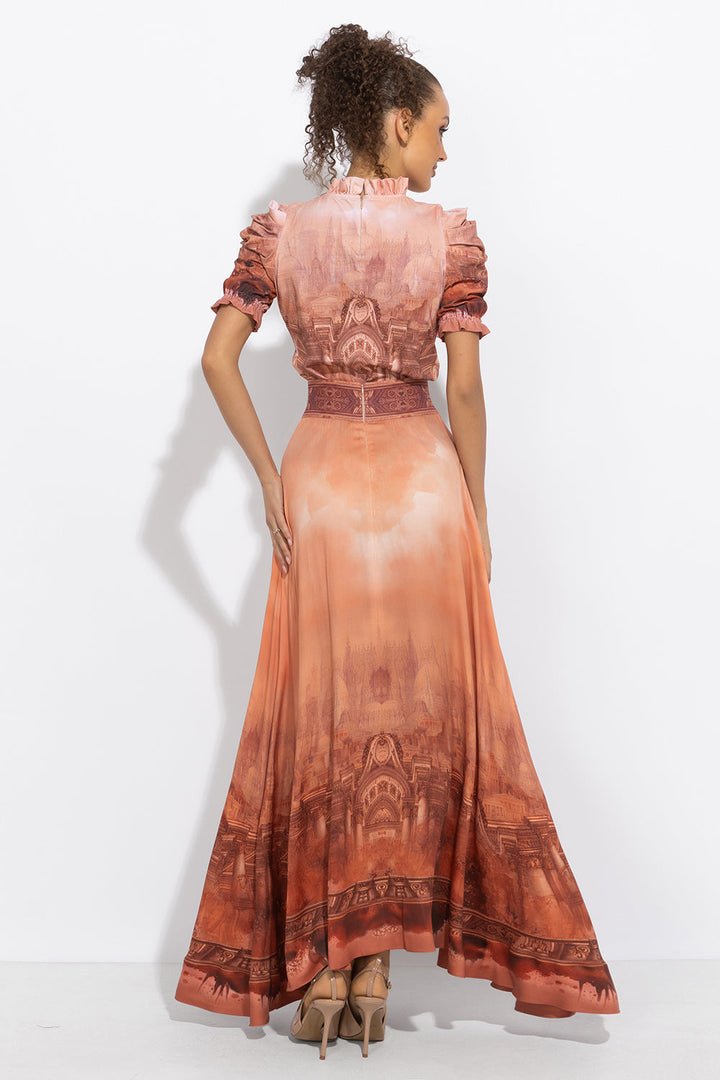 LONG VISCOSE SKIRT WITH ELASTIC WAIST AND SIDE POCKETS - ANCIENT TOWN JIORO ДЪЛГА ПОЛА ОТ ВИСКОЗА С ЛАСТИЧЕН КОЛАН - ANCIENT TOWN JIORO