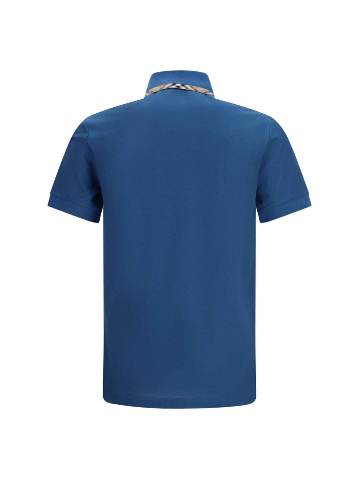 Cotton Polo with Check trims