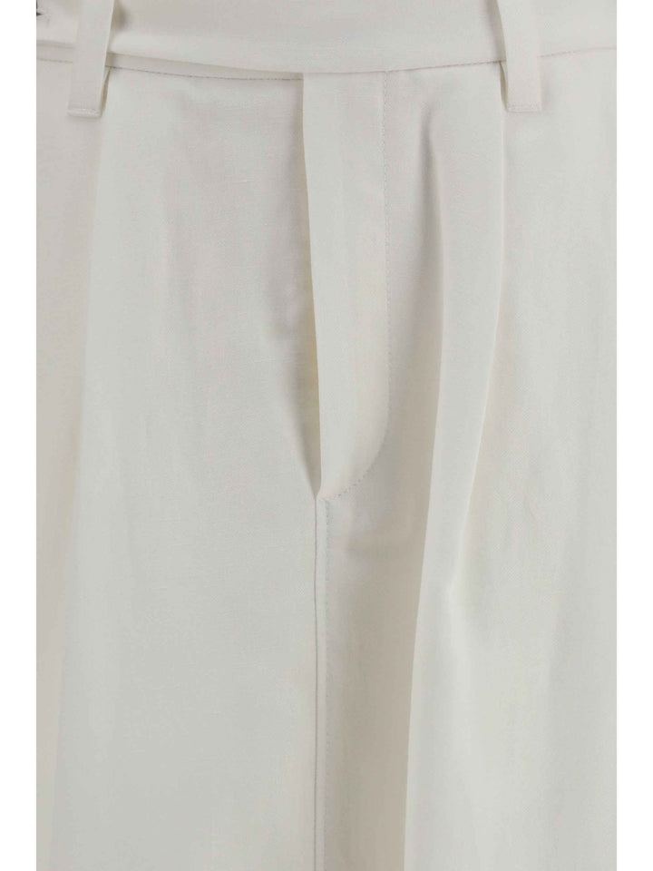 Fluid twill tailored Skirt with monili
