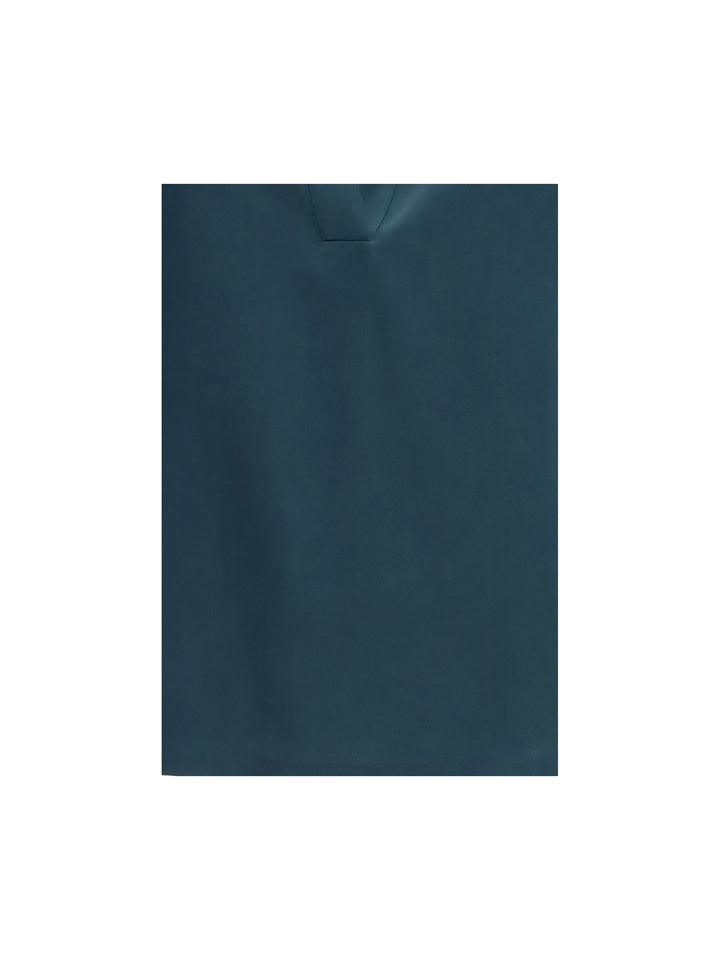 Deep V-neck silk Shirt 3