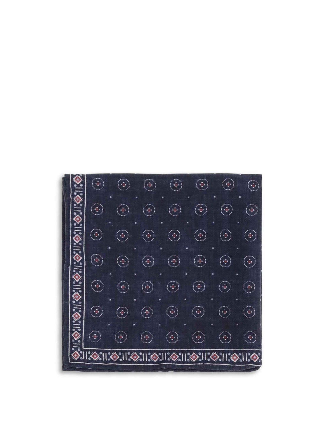 Ethnic-patterned silk Pocket Square