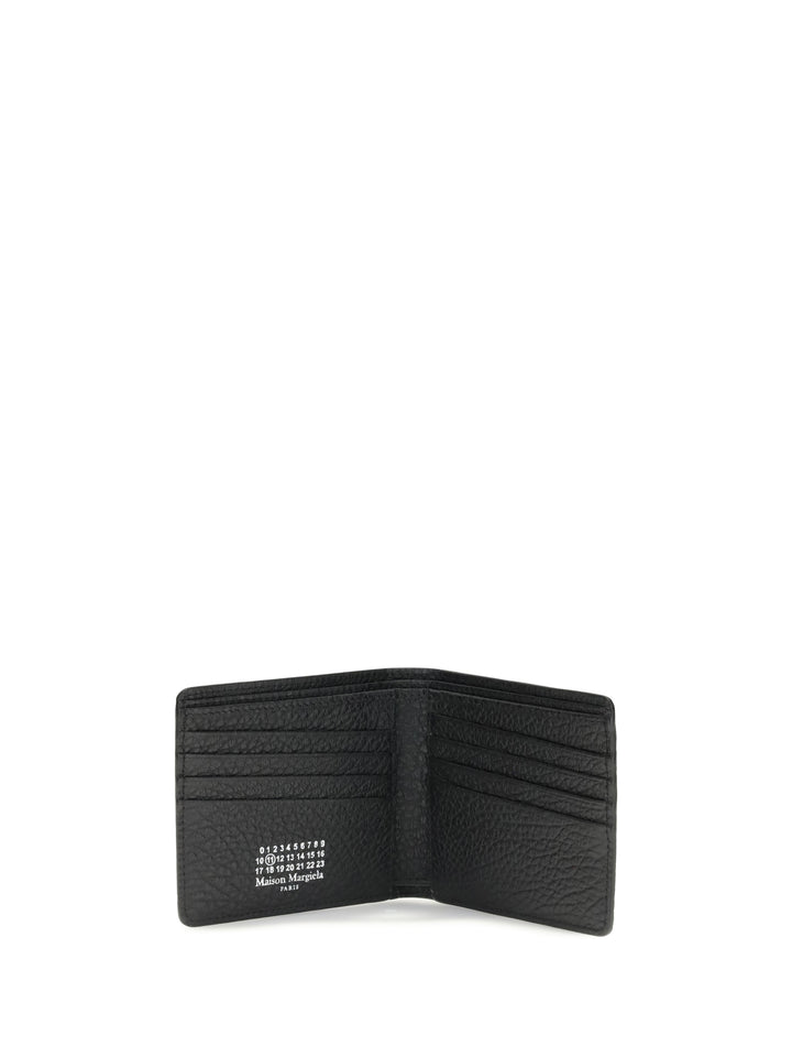 Wallet with iconic contrast stitched 3