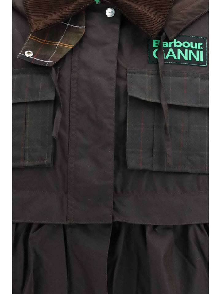 Waxed peplum Jacket by Barbour x GANNI