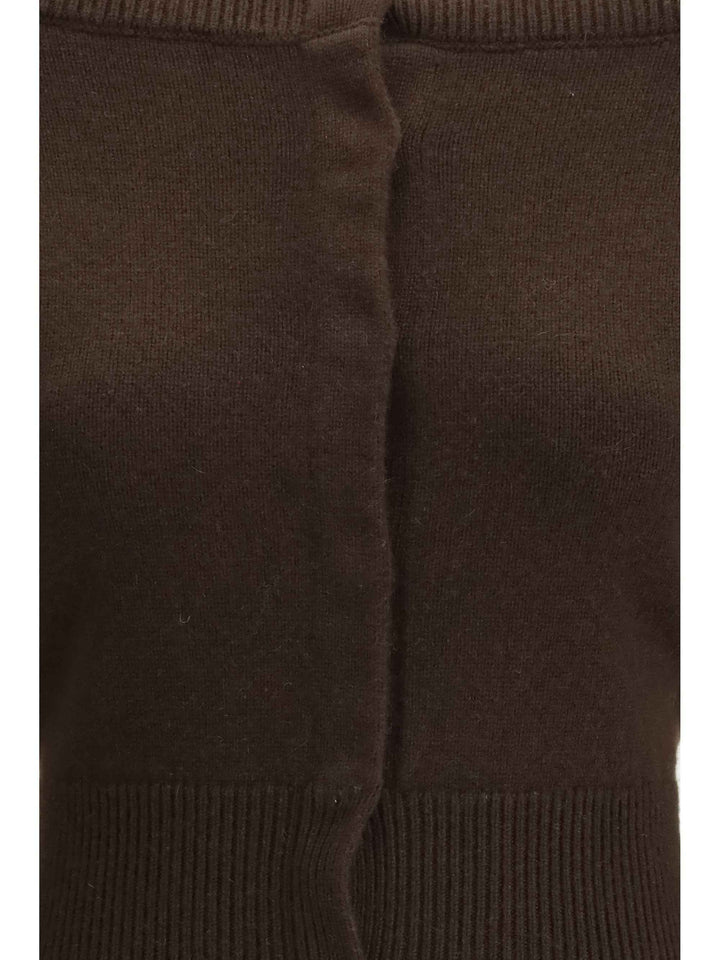 Soft cashmere open-neck shrunken Cardigan