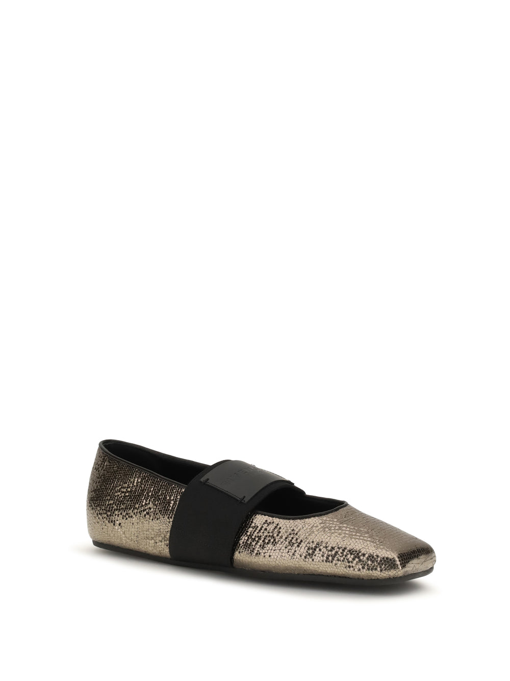 Sliced Square Ballerinas in textured leather 2