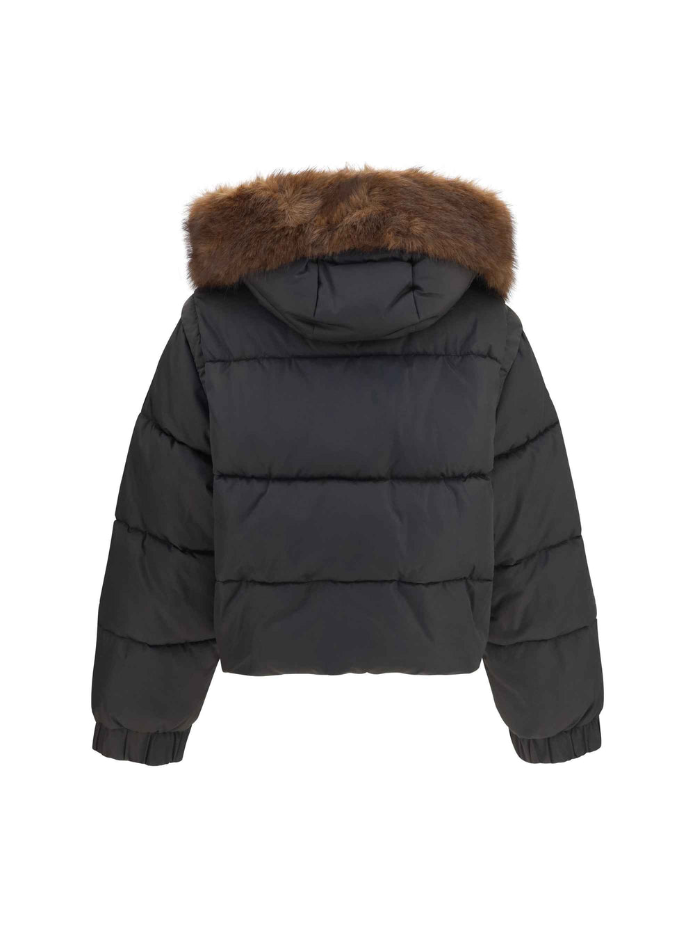 Godetia padded Down Jacket with faux fur