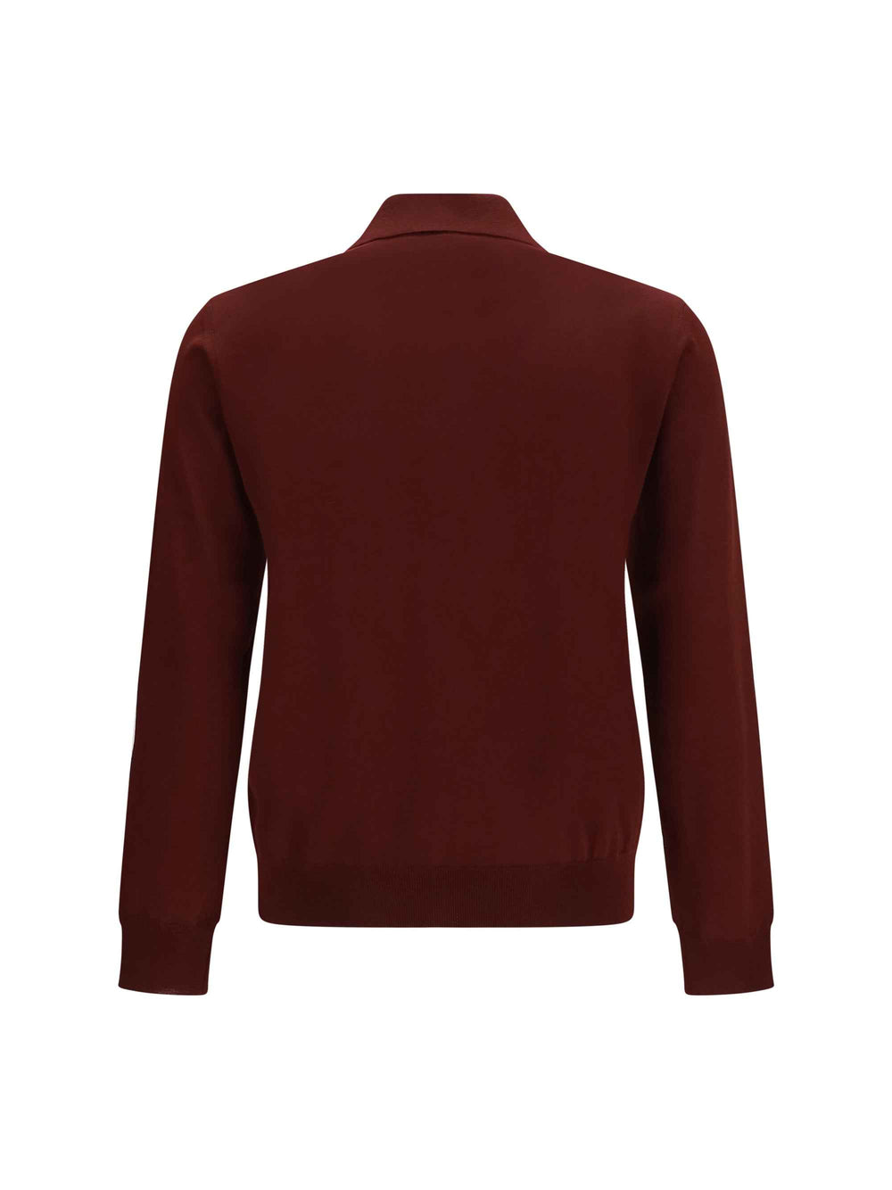 Long-sleeve wool Polo with VLogo