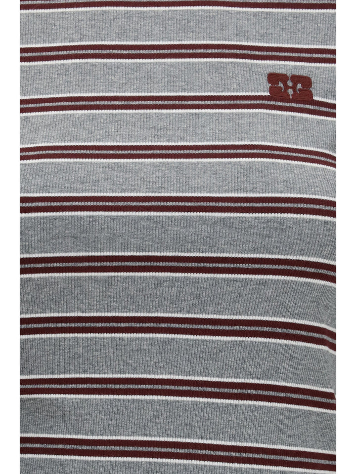 Double-sleeve striped cotton T-shirt 3