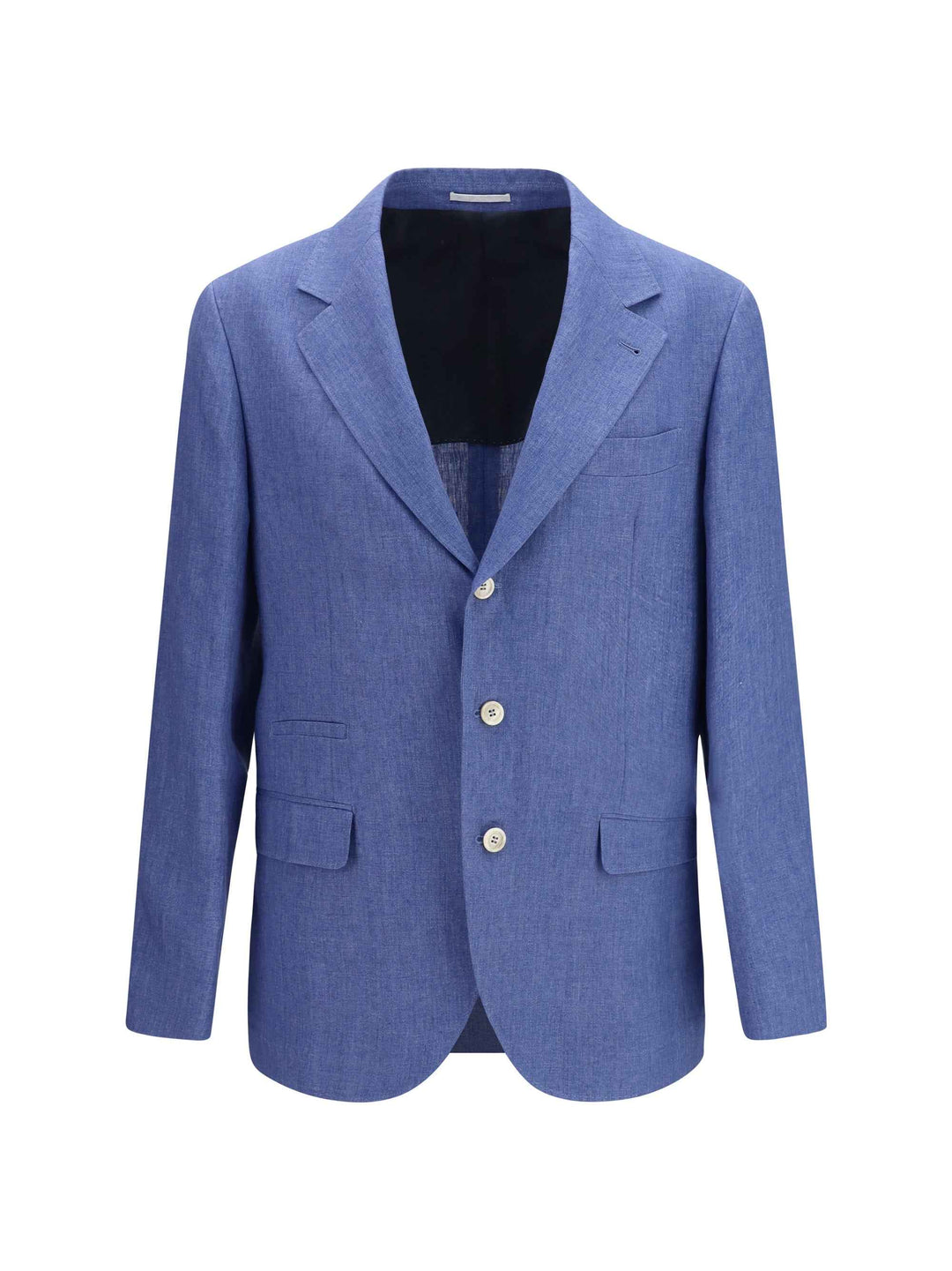Deconstructed single-breasted Jacket in mélange linen