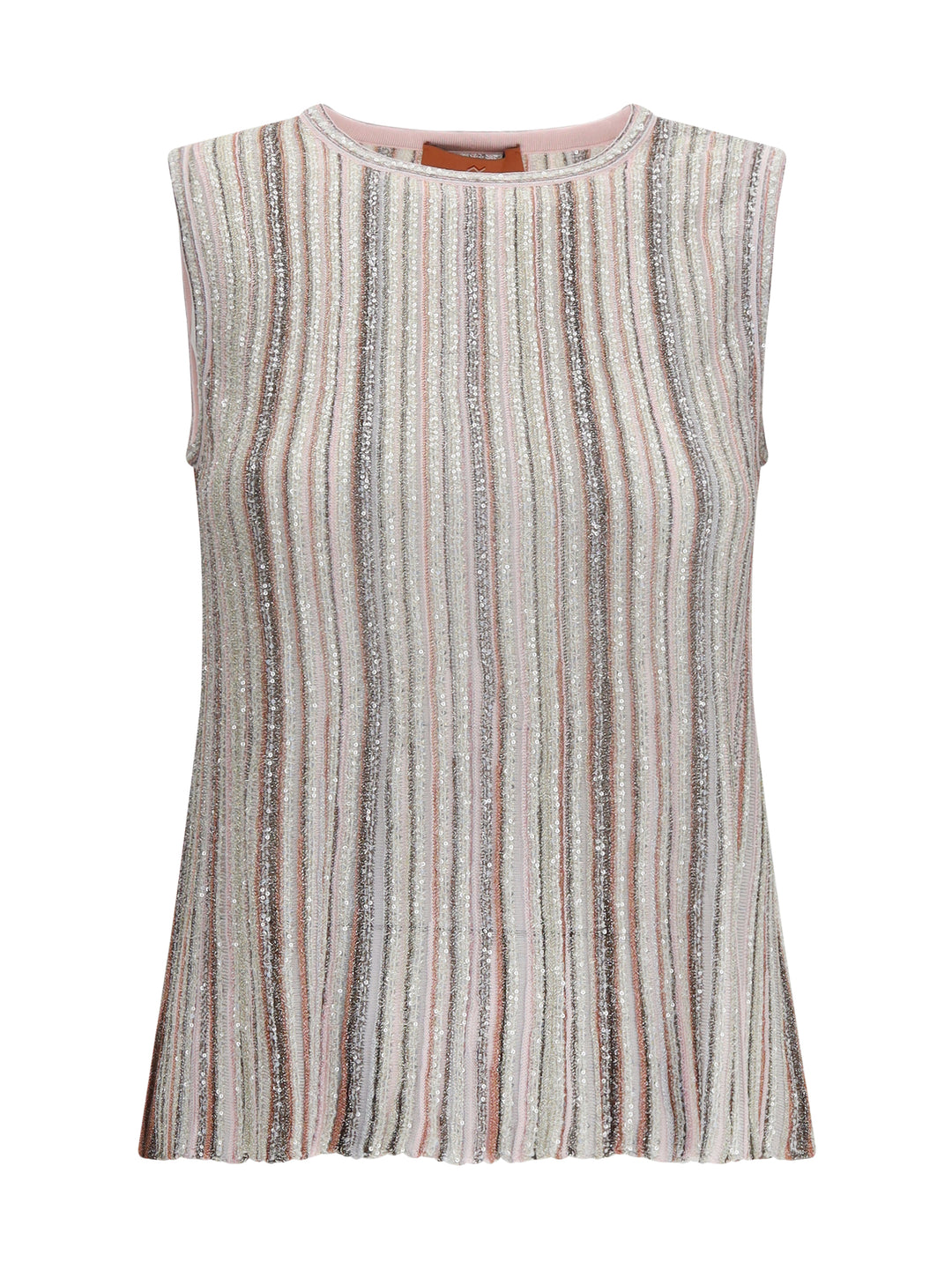 Sleeveless ribbed sequin Top 1