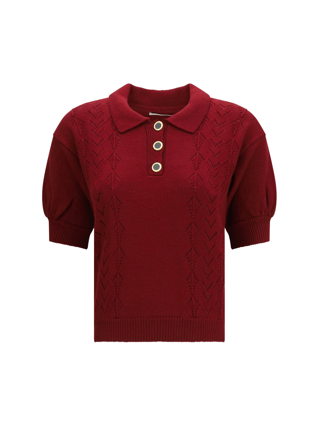 Merino wool Polo Shirt with buttons 1