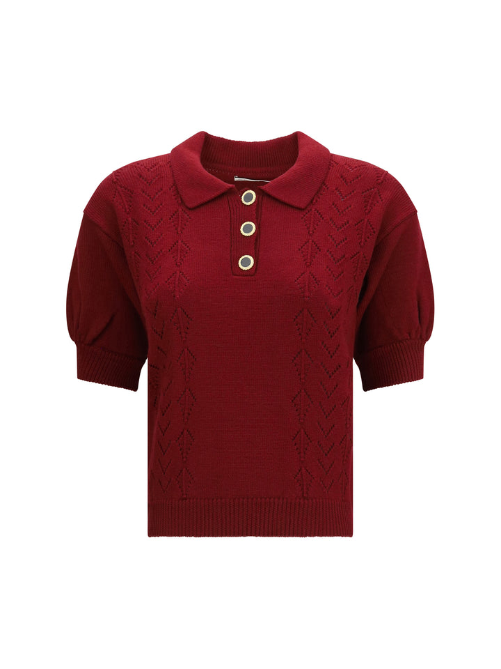 Merino wool Polo Shirt with buttons 1