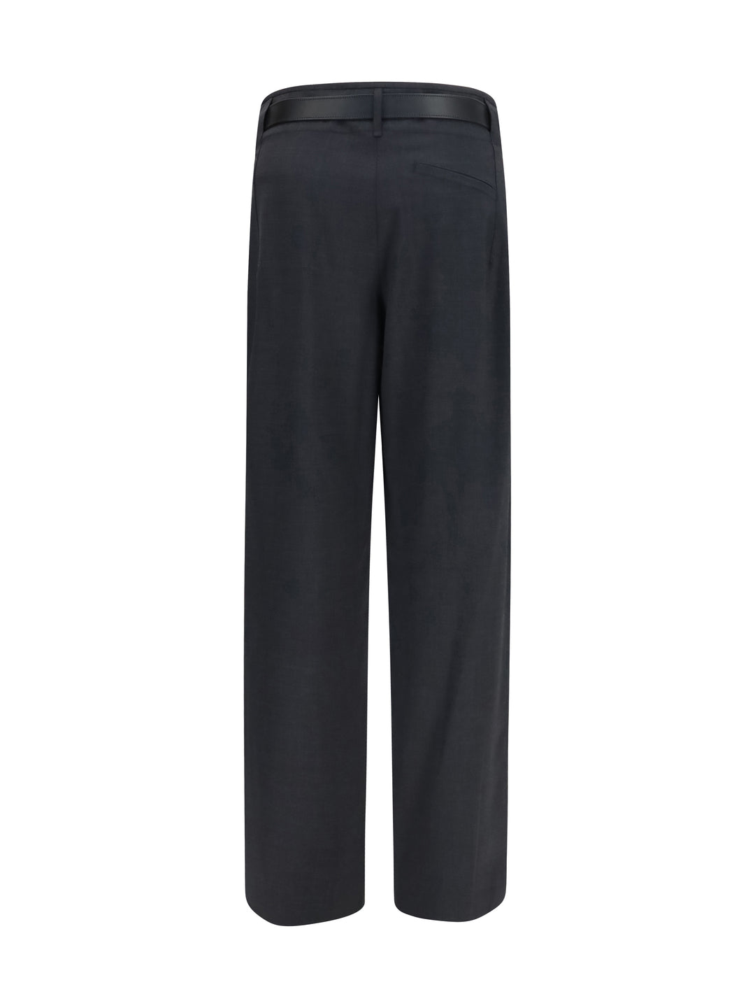 Ronda wool Pants with leather belt 2
