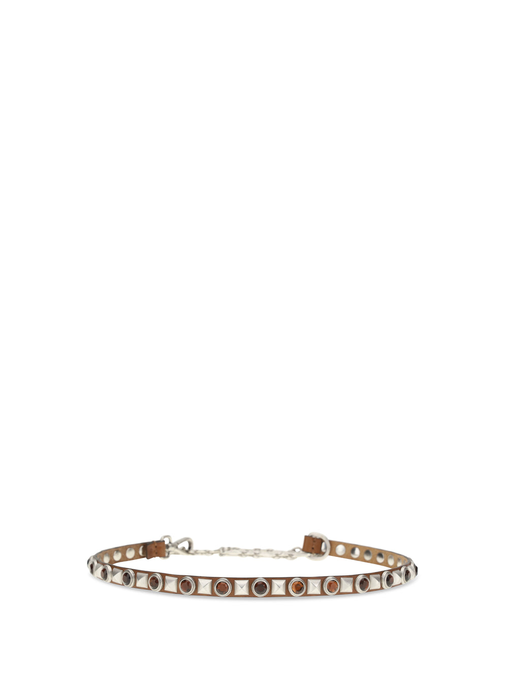 Leather Belt with jeweled studs 2