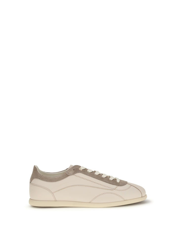 Leather and suede Sneakers with slim sole 1