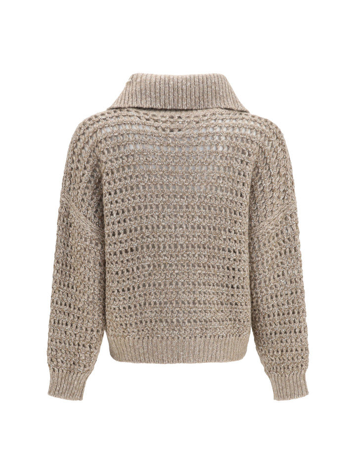 Cashmere Cardigan with central pocket 2