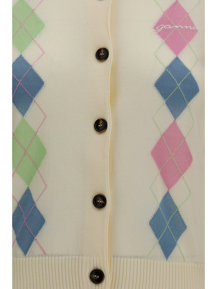 Diamond-pattern Cardigan 3