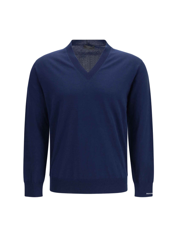 Cotton V-neck Sweater
