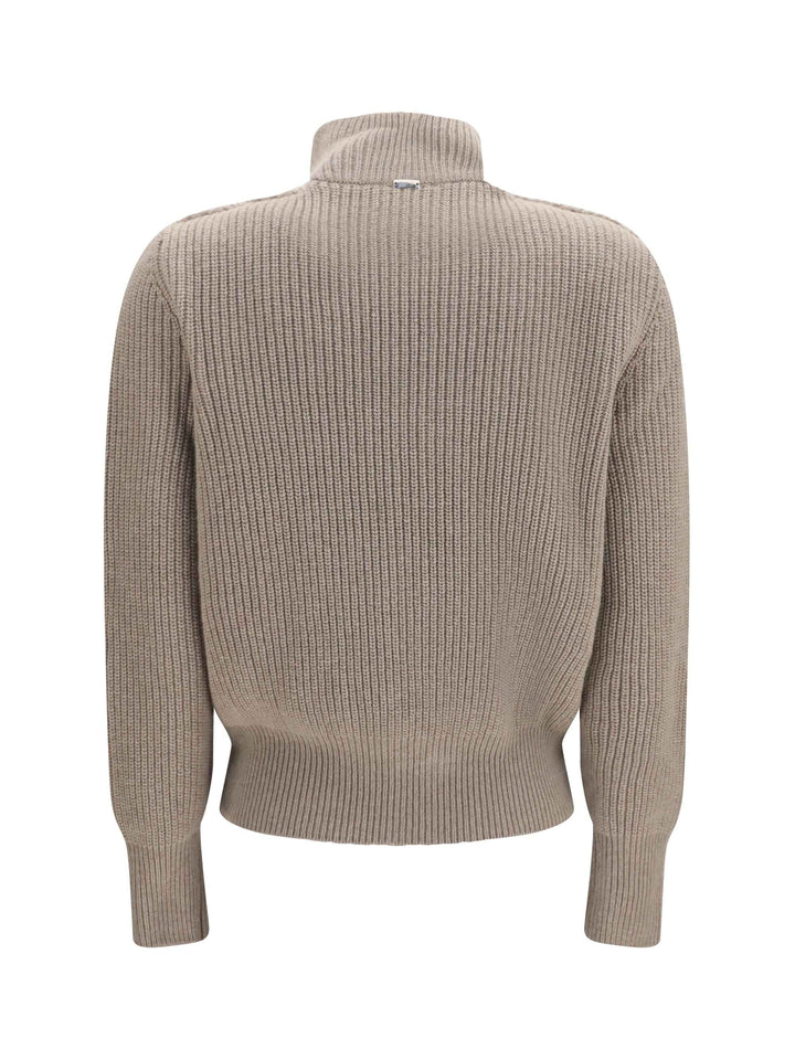 Resort ribbed pure wool Cardigan