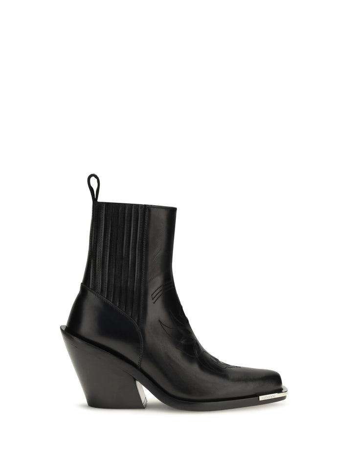 Leather cowboy Ankle Boots 1