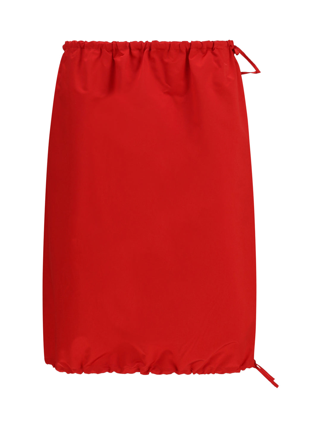 Satin midi Skirt with drawstring 1